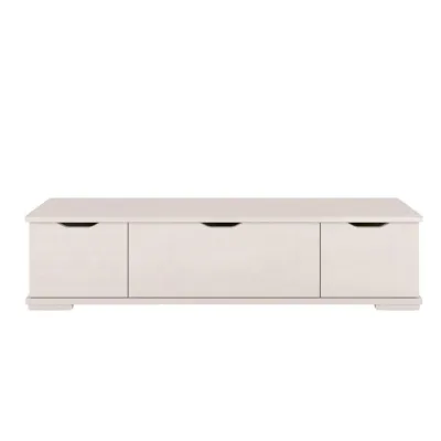 Visby Massivholz-Tv-Schrank Weiß 157.2x38.5x45 cm