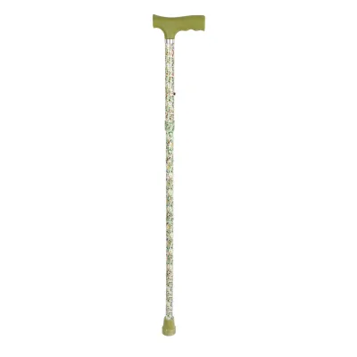 Vital Comfort Reisestock faltbar, Wildblumendesign, grün