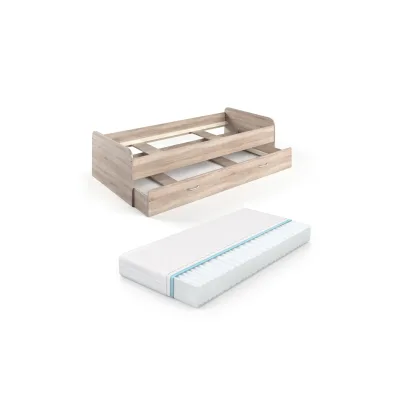VitaliSpa Ausziehbett Sonoma Eiche 203.2x52.4x94 cm