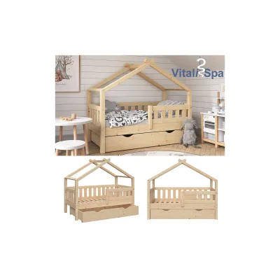 VitaliSpa Hausbett Natur 70x140 cm