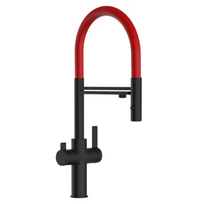 Vizio 3-Wege-Küchenarmatur, Rot 20.61x48x20.61 cm