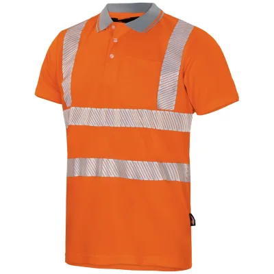 Vizwell Herren Warnschutz Poloshirt VWPS3N Coolpass Gr. 2XL orange