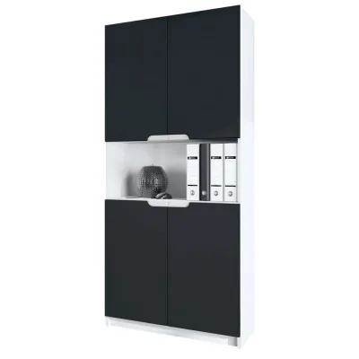 Vladon Büroschrank Schwarz 82x184x37 cm