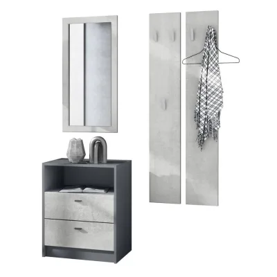 Vladon Garderobe Hellgrau 130x185x36 cm