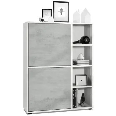 Vladon Highboard Hellgrau 79x105.5x35.5 cm