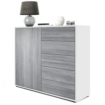 Vladon Kommode Anthrazit 79x74x36 cm