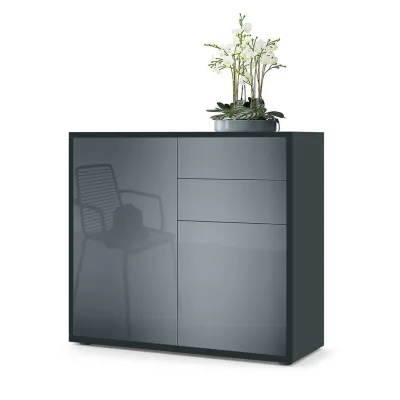 Vladon Kommode Grau 79x74x36 cm
