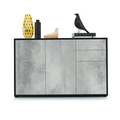 Vladon Kommode Hellgrau 117x74x36 cm