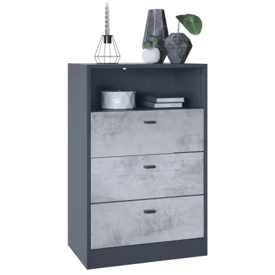 Vladon Kommode Hellgrau 56x86.5x36 cm
