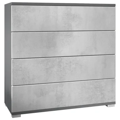 Vladon Kommode Hellgrau 76x76x35 cm