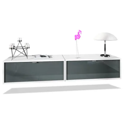 Vladon Lowboard Grau 80x37x29 cm