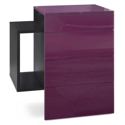 Vladon Nachttisch Brombeere 60x63x36 cm
