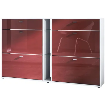 Vladon Schuhschrank Bordeaux 155.5x95x28 cm