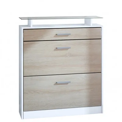 Vladon Schuhschrank Eiche San Remo 89x104x23 cm