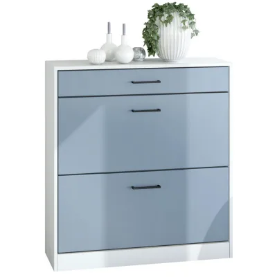 Vladon Schuhschrank Pastellblau 89x95.5x27 cm