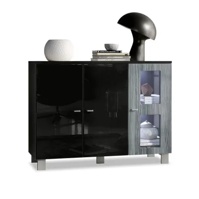 Vladon Sideboard Anthrazit 107x81x35 cm