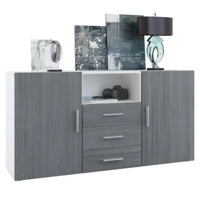 Vladon Sideboard Anthrazit 138.5x71.5x35 cm