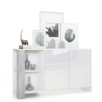 Vladon Sideboard Hellgrau 143x81x36 cm