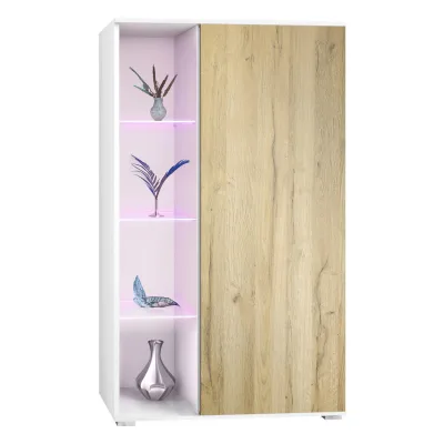Vladon Vitrine Eiche 71.5x134x35 cm