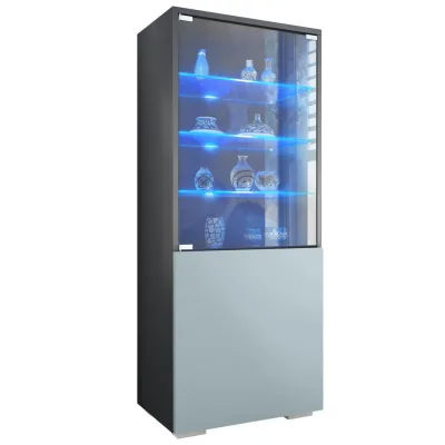 Vladon Vitrine Pastellblau 50x122.5x34.5 cm