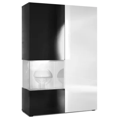 Vladon Vitrine Weiß Hochglanz 91.5x136.5x37 cm