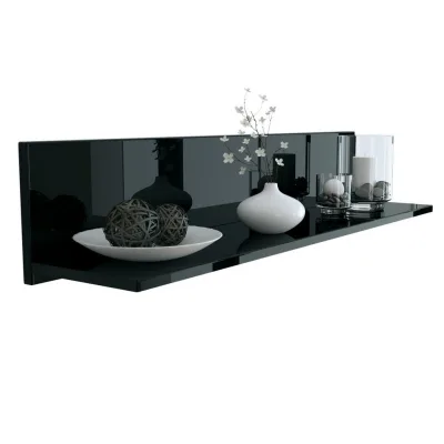 Vladon Wandregal Schwarz Hochglanz 97.5x18.5x18.5 cm