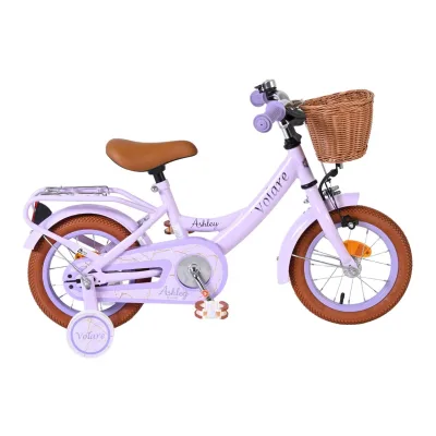 Volare Kinderfahrrad Ashley für Mädchen 12 Zoll Kinderrad in Lila