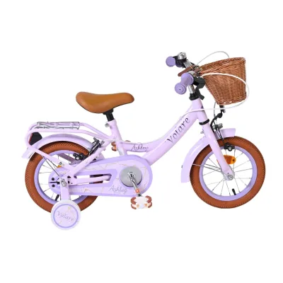 Volare Kinderfahrrad Ashley für Mädchen 12 Zoll Kinderrad in Lila, Zwei Handbremsen