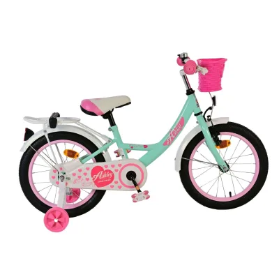 Volare Kinderfahrrad Ashley für Mädchen 16 Zoll Kinderrad in Grün
