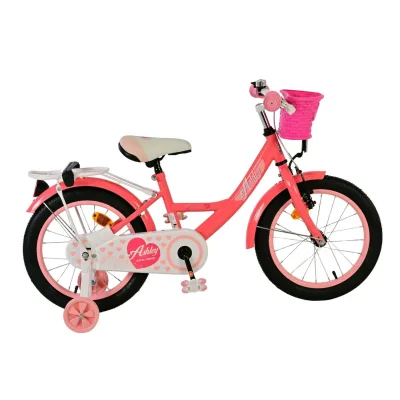 Volare Kinderfahrrad Ashley für Mädchen 16 Zoll Kinderrad in Rosa/Rot