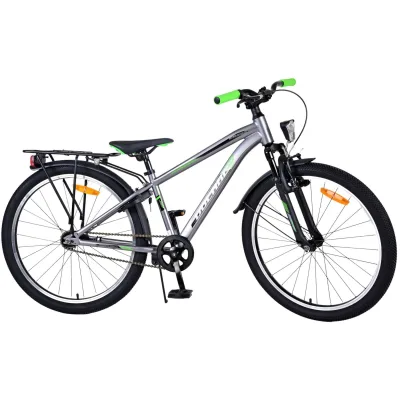 Volare Kinderfahrrad Cross für Jungen 24 Zoll Kinderrad in Dunkelgrau