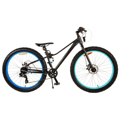 Volare Kinderfahrrad Gradient für Jungen 26 Zoll Kinderrad in Schwarz Blau, 7 Gänge, Prime Collection