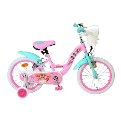 Volare Kinderfahrrad Paw Patrol für Mädchen 16 Zoll Kinderrad in Rosa, Zwei Handbremsen