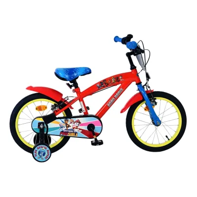 Volare Kinderfahrrad Paw Patrol für Jungen 16 Zoll Kinderrad in Rot, Zwei Handbremsen