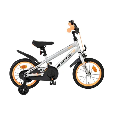 Volare Kinderfahrrad Rocky für Jungen 14 Zoll Kinderrad in Grau