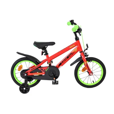 Volare Kinderfahrrad Rocky für Jungen 14 Zoll Kinderrad in Rot