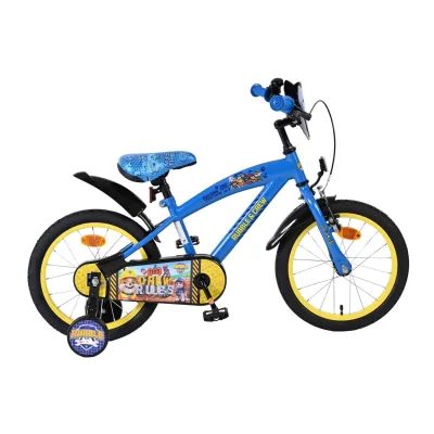 Volare Kinderfahrrad Rubble & Crew für Jungen 16 Zoll Kinderrad in Blau