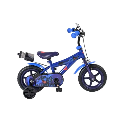 Volare Kinderfahrrad Superman für Jungen 12 Zoll Kinderrad in Mag-Felgen, Blau