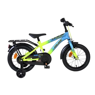 Volare Kinderfahrrad Thombike für Jungen 14 Zoll Kinderrad in Blau-Gelb