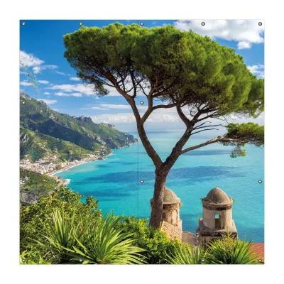 Wallario Gartenposter ca. 120 x 180 cm Italienische Küste