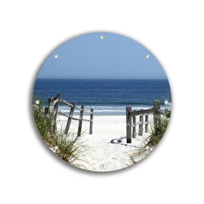 Wallario Gartenposter ca. 60 x 90 cm Blick auf Strand