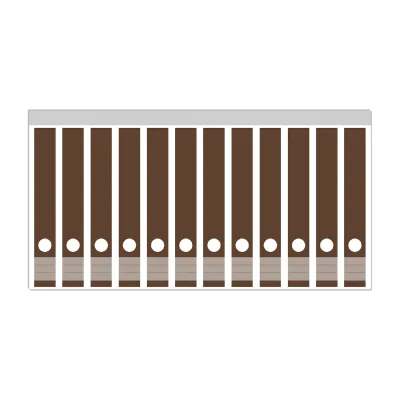 Wallario Ordnerrücken Sticker 12 Stück Braun