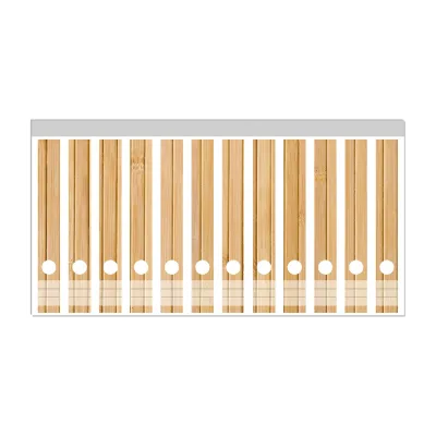 Wallario Ordnerrücken Sticker 12 Stück Holzpanele hell