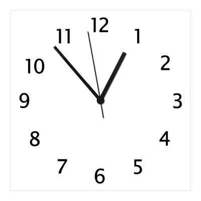 Wallario Uhr 20 x 20 cm, weiße Zeiger Weiß