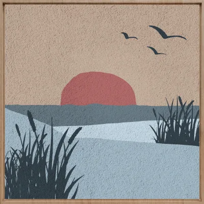 Wandkraft Bild Dunes Mehrfarbig 74x74x10 cm
