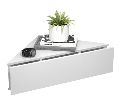 Livetastic Nachtschrank Weiß 60x15x42.4 cm