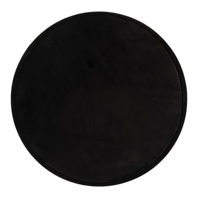 Waschbarer kinderteppich Atami schwarz 80 cm rund