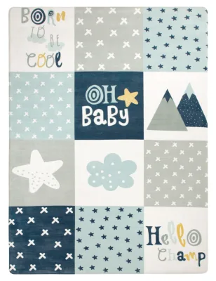 Waschbarer kinderteppich Chiko blau 80x150 cm