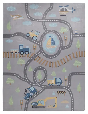 Waschbarer kinderteppich Chiko grau 155x230 cm