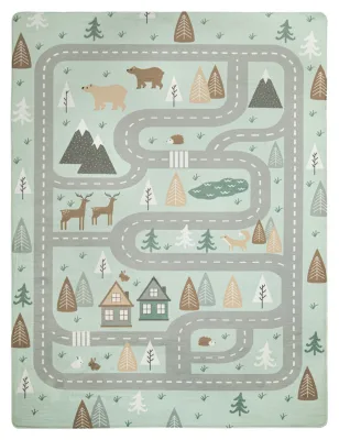 Waschbarer kinderteppich Chiko türkis 80x150 cm